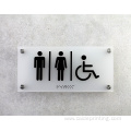 Custom Washroom Black Acrylic Plate Braille Signs